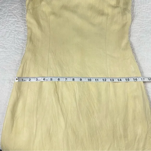 🔥Tommy Bahama 100% Silk Knee Length Yellow Butter Dress - Picture 10 of 13